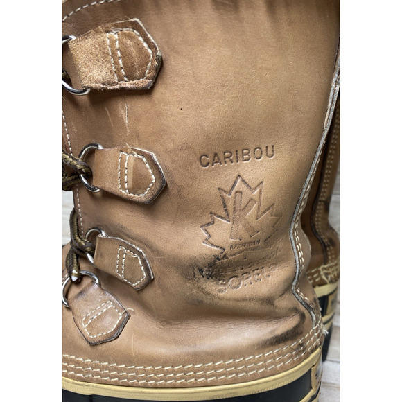Soreal Boots Mens 8 Duck Brown Black Wool Liner Caribou Snow Waterproof main image 8
